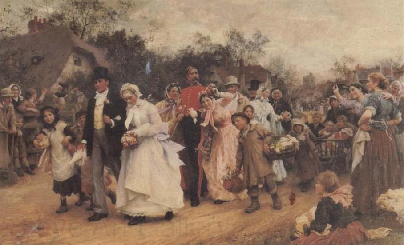 Sir Samuel Fildes The Wedding Procession Spain oil painting art